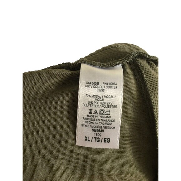 Splendid Pants Women's Size XL Olive Green Pull On Stretch Drawstring - Picture 7 of 8